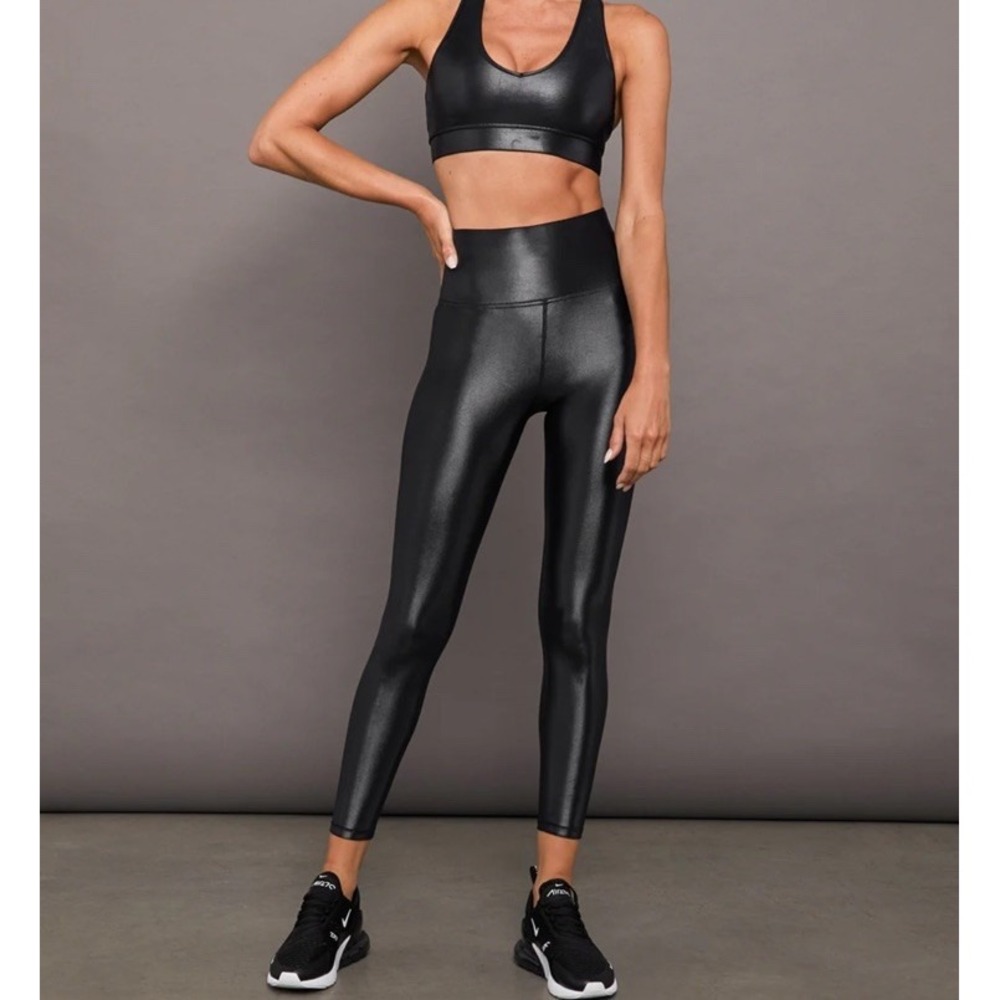 Carbon 38 Women's Size Small Takara Shine High‎ Rise Waisted 7/8 Leggings Black